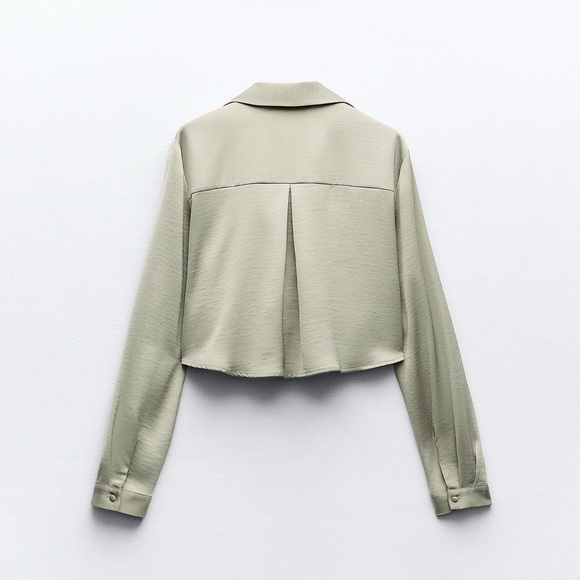 Zara cropped blouse satin effect - Picture 6 of 8